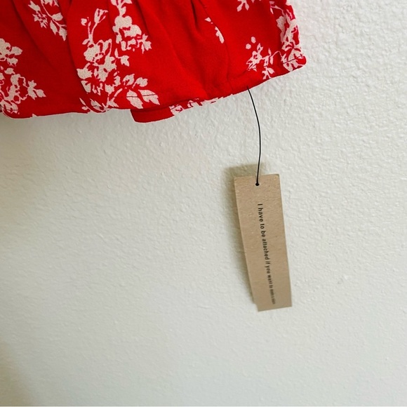NWT Reformation Chantilly Floral Red Mini Dress Size S - Picture 9 of 13